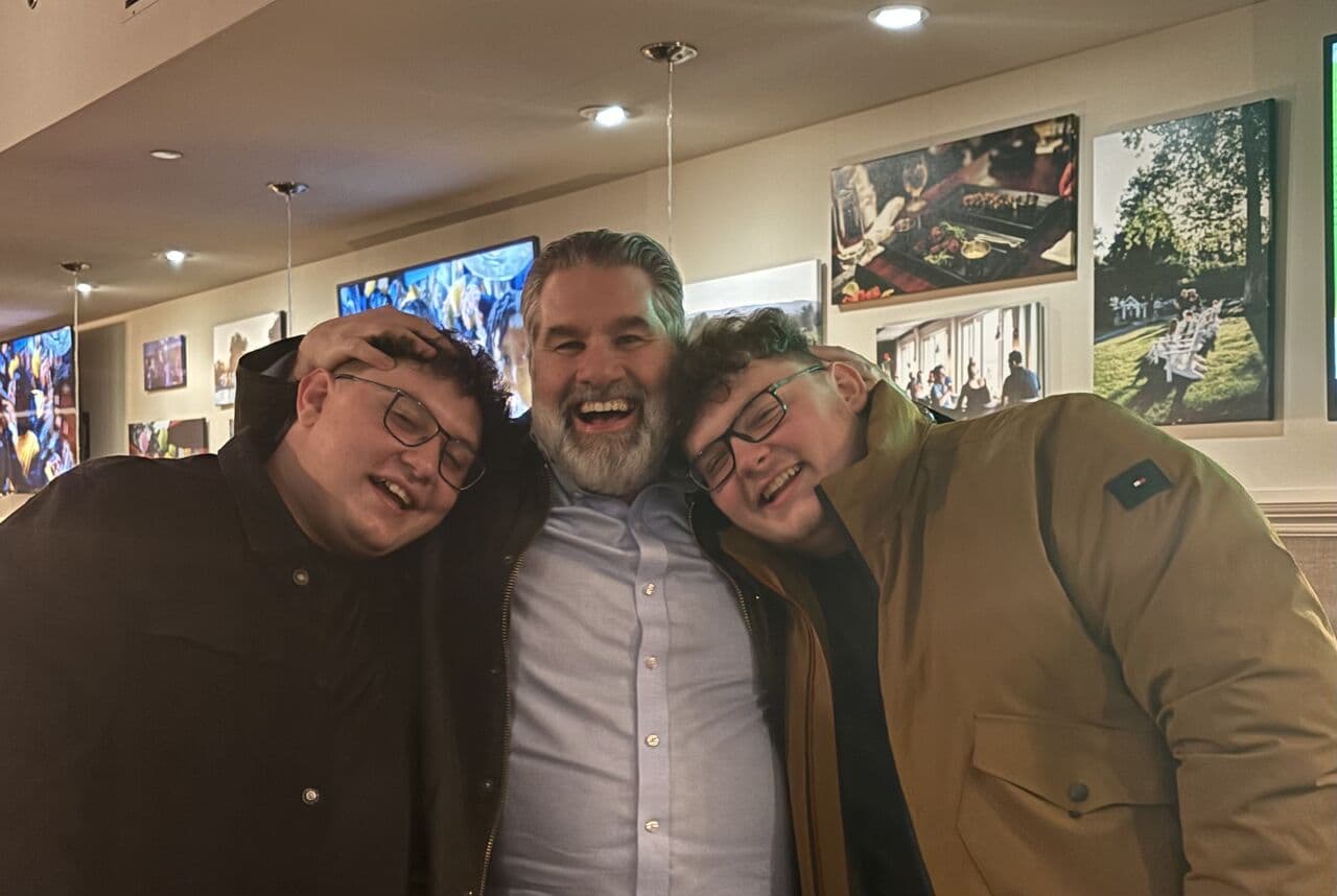 With mentor and friends