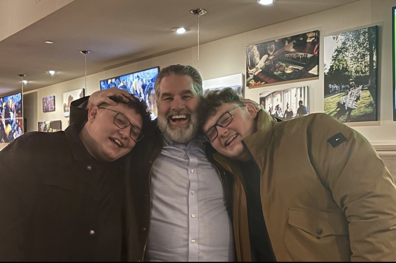 With mentor and friends