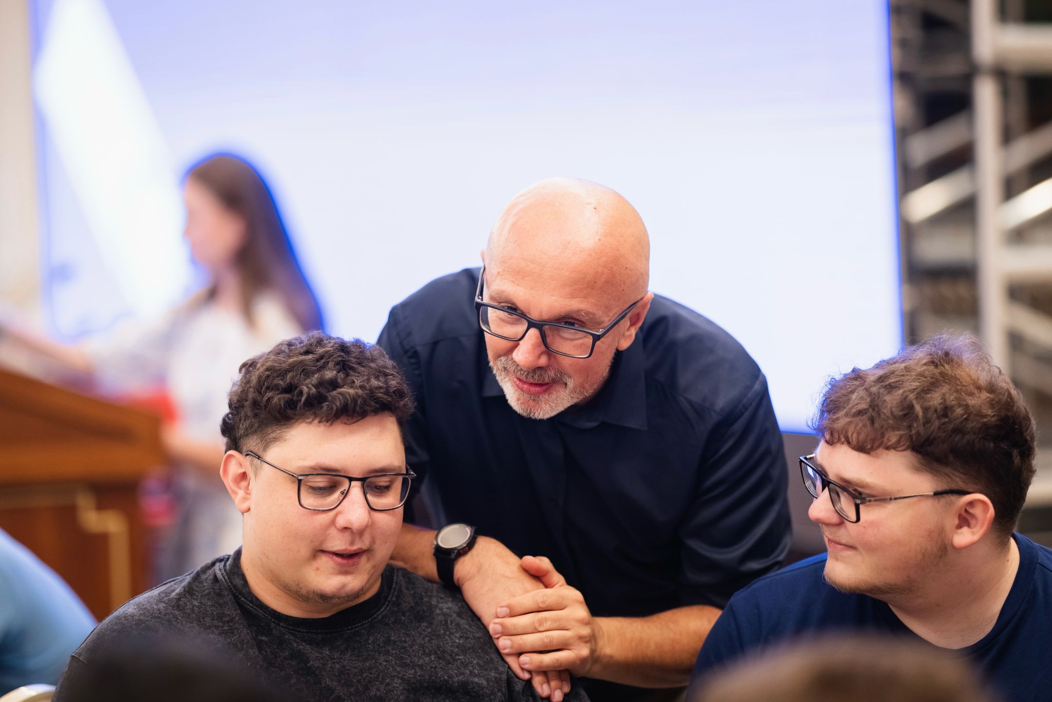 Arlind with a mentor